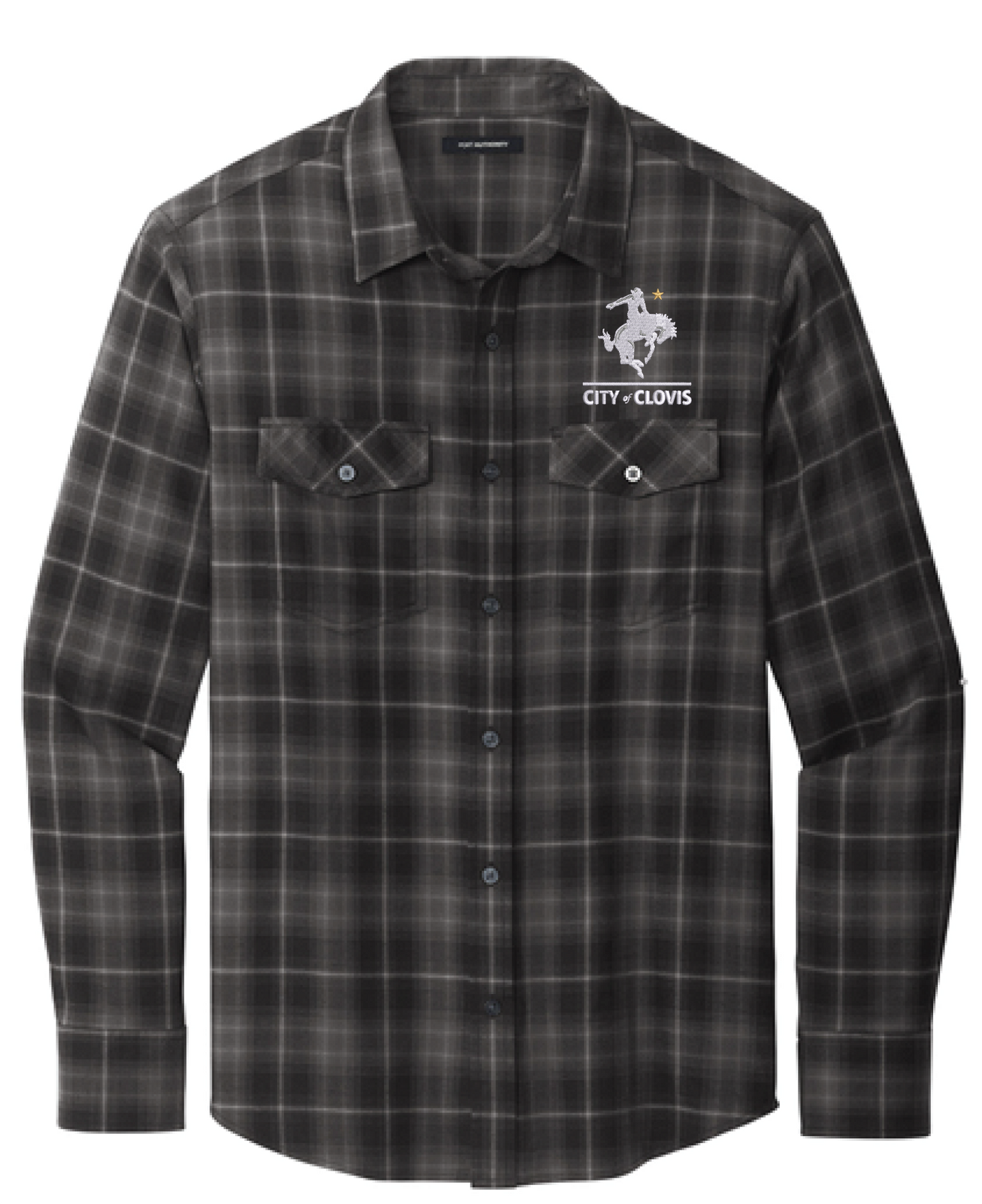 Port Authority® Long Sleeve Ombre Plaid Shir