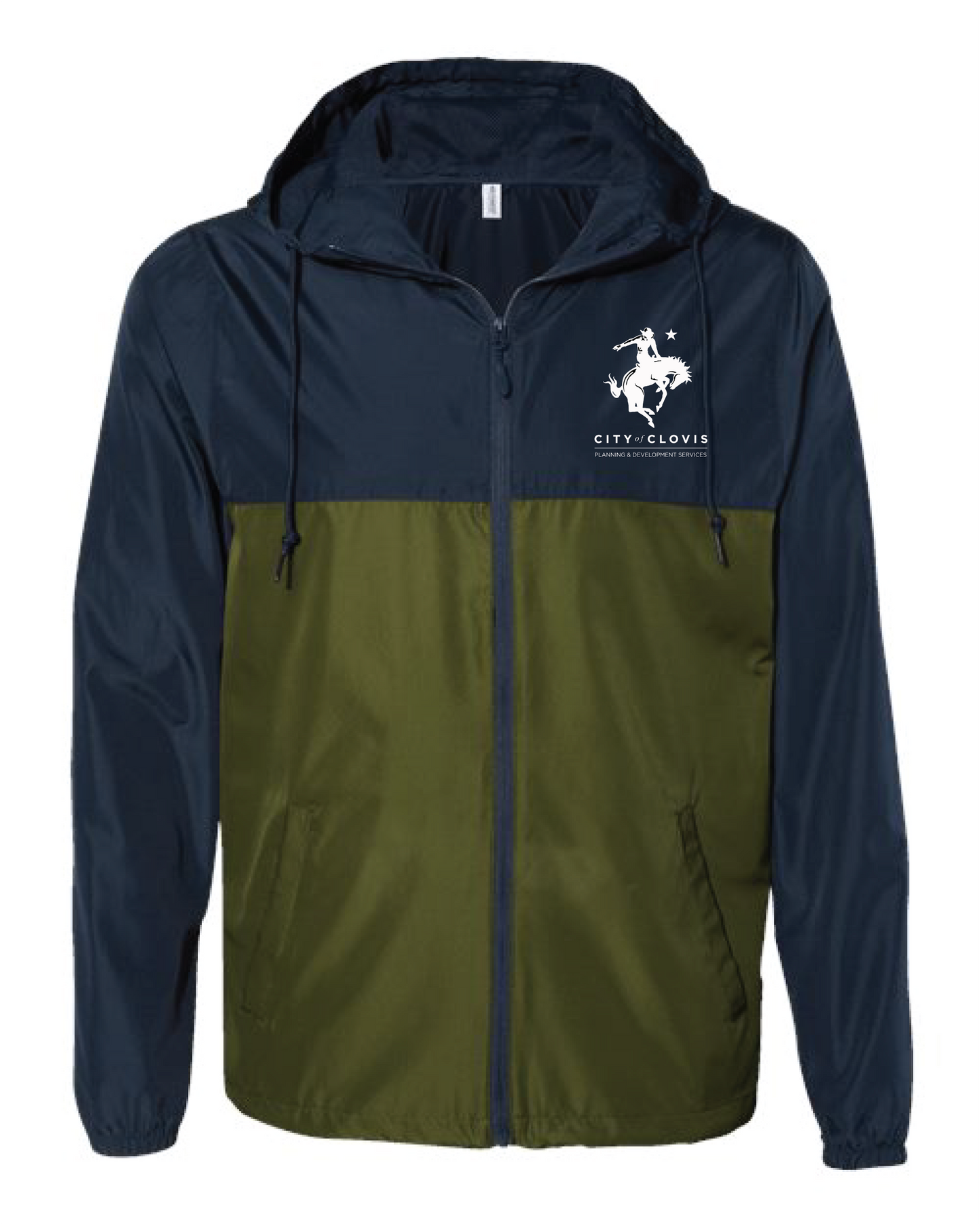 Printed Logo Lightweight Windbreaker Full-Zip Jacket