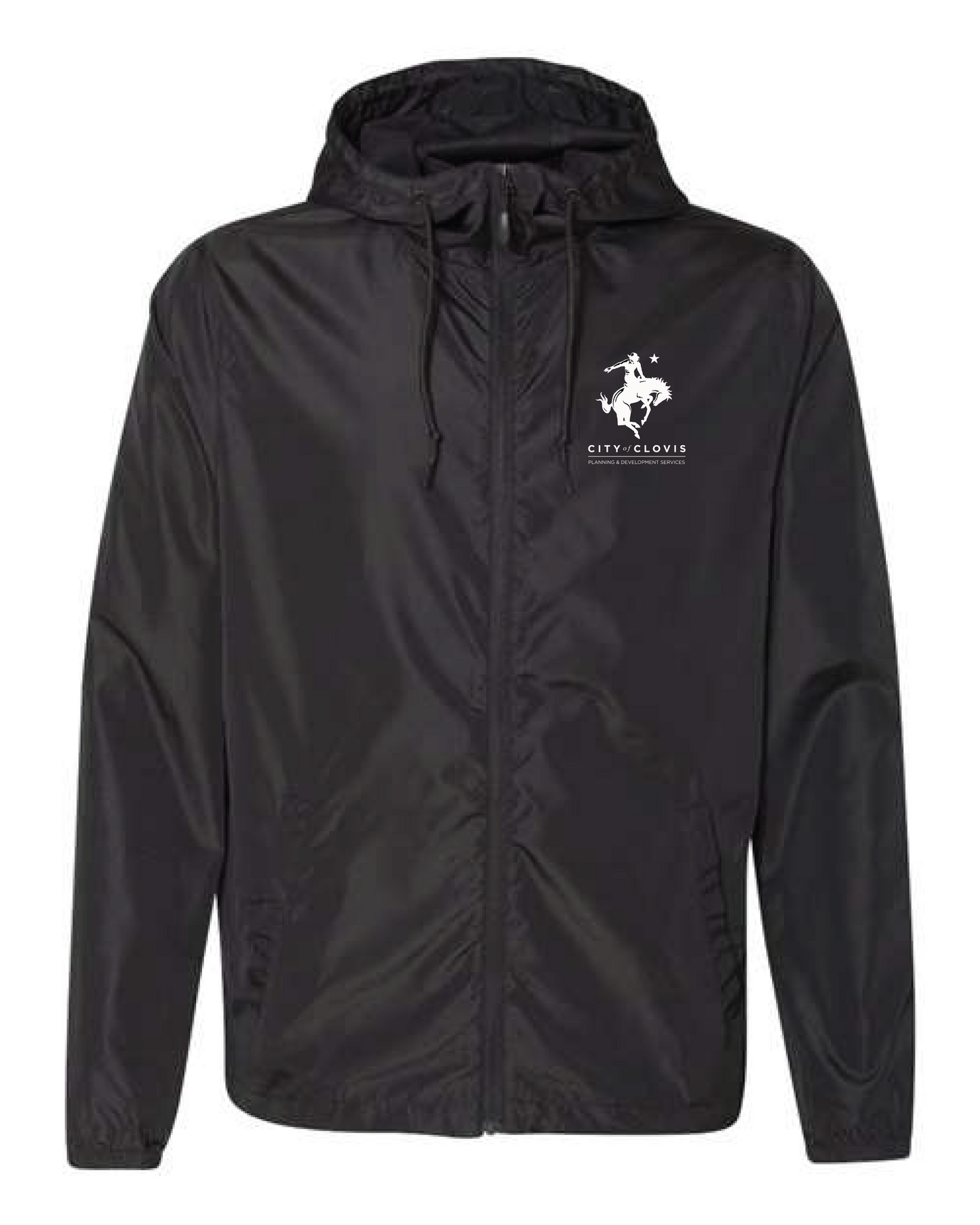 Printed Logo Lightweight Windbreaker Full-Zip Jacket