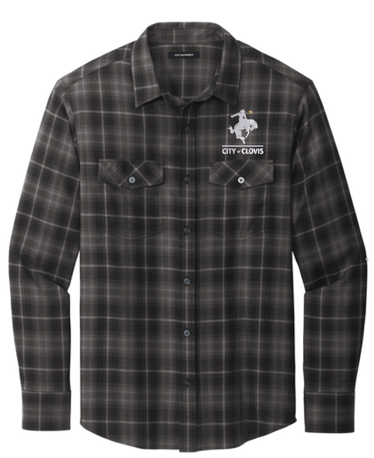Port Authority® Long Sleeve Ombre Plaid Shir