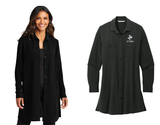 Port Authority® Women's Textured Crepe Long Tunic