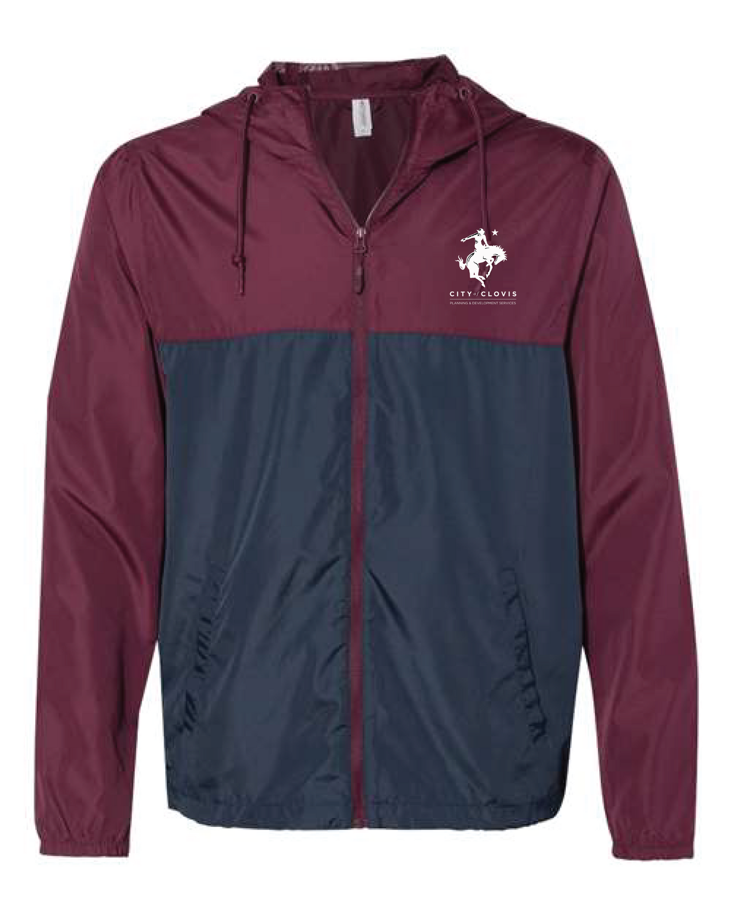 Printed Logo Lightweight Windbreaker Full-Zip Jacket