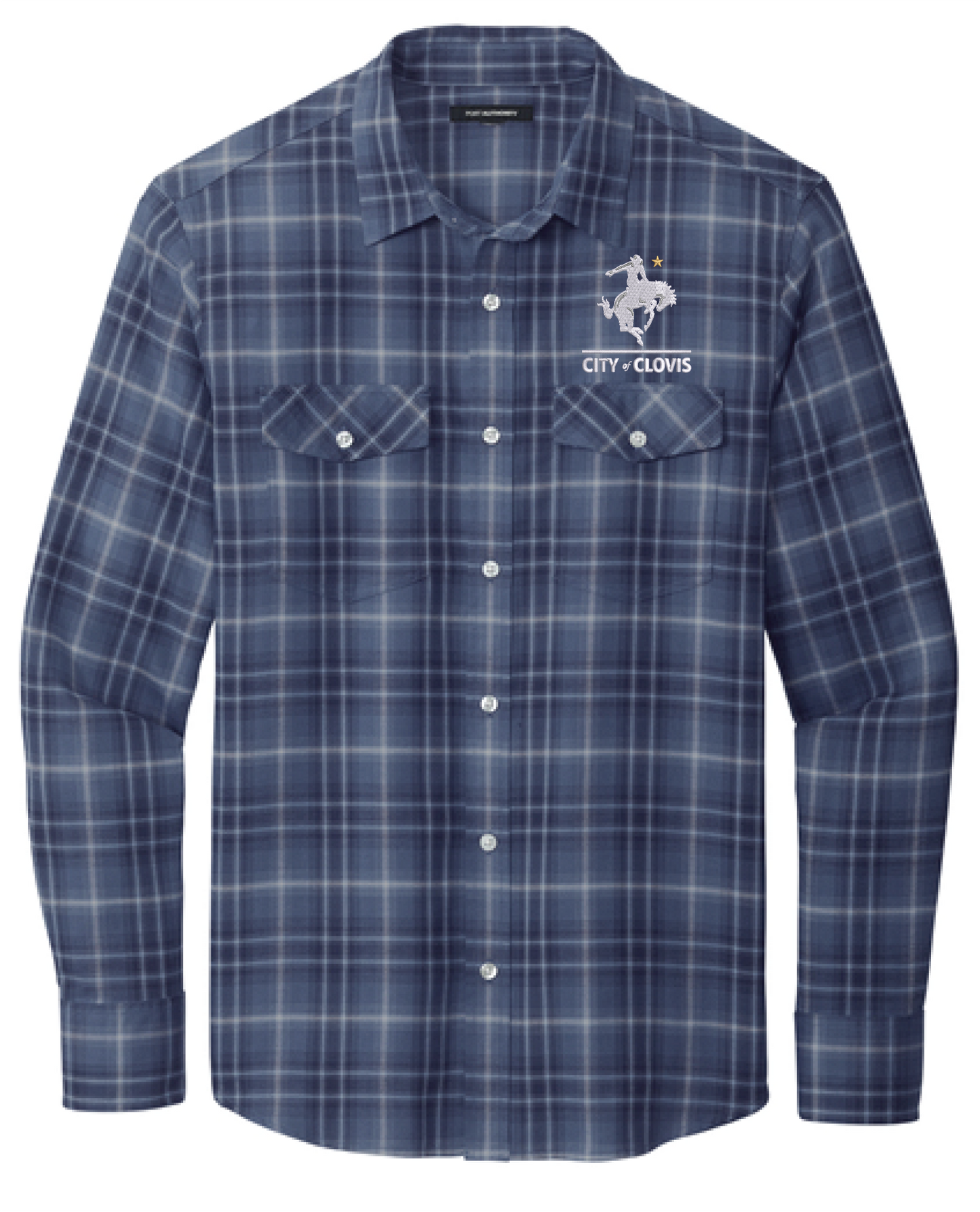 Port Authority® Long Sleeve Ombre Plaid Shir