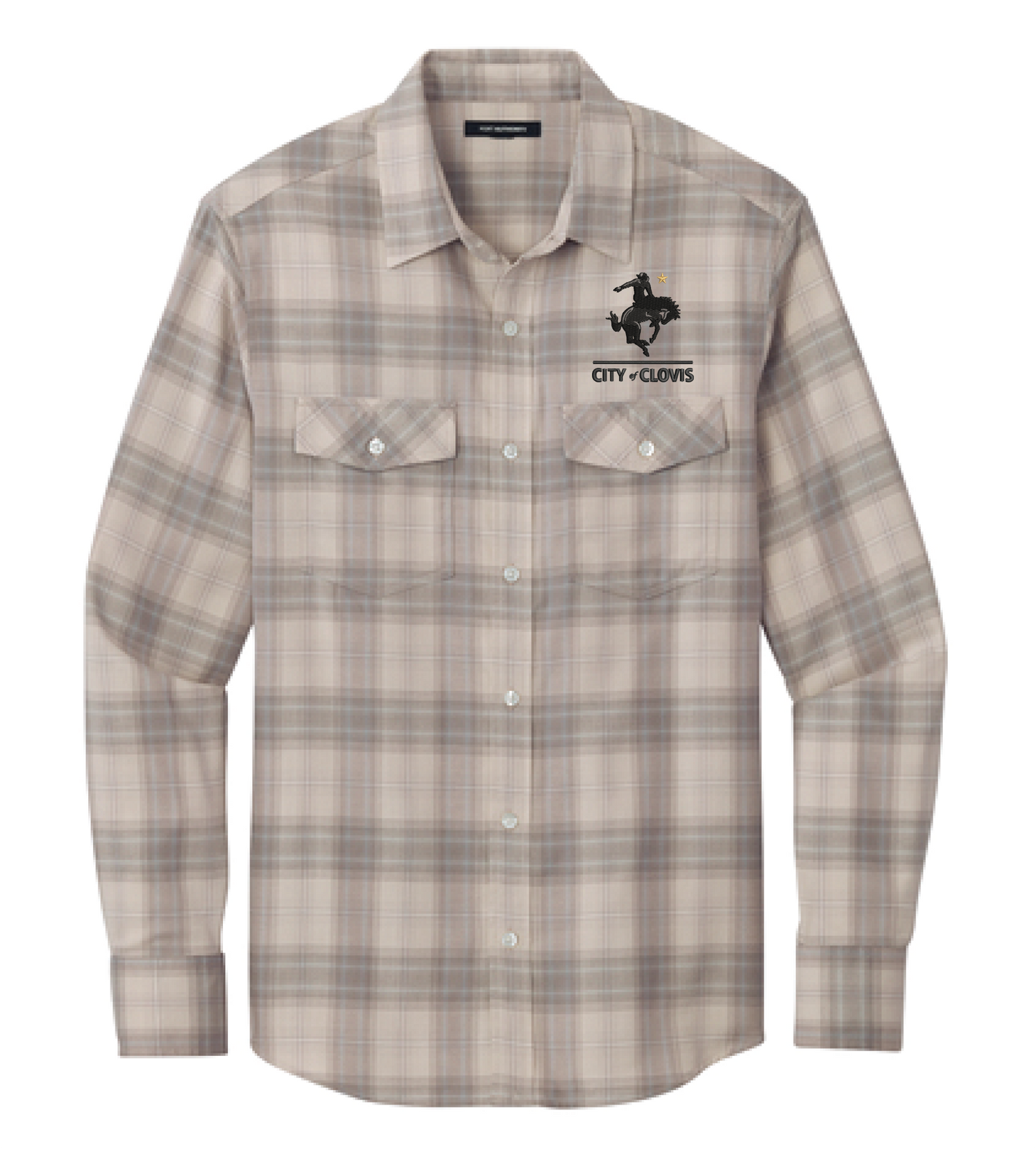 Port Authority® Long Sleeve Ombre Plaid Shir