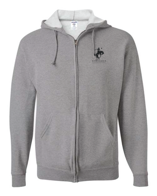 Unisex NuBlend® Full-Zip Printed Hooded Sweatshirt