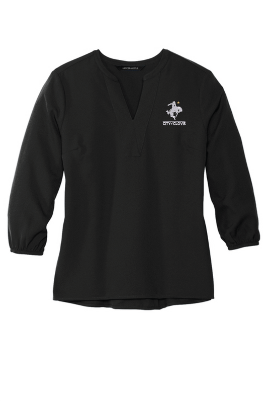 Mercer+Mettle® Women's Stretch Crepe 3/4-Sleeve Blouse